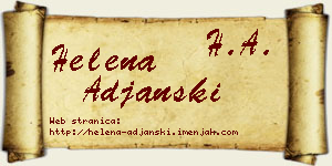 Helena Ađanski vizit kartica
